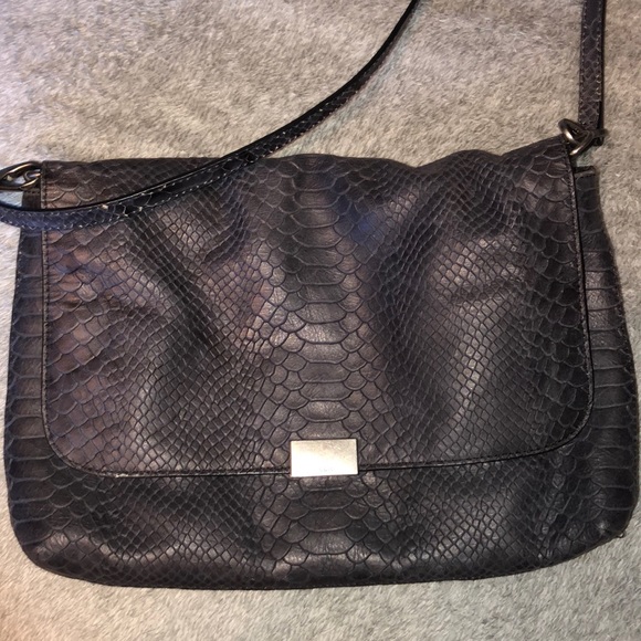 Lodis Handbags - Lodi’s dark grey snakeskin purse